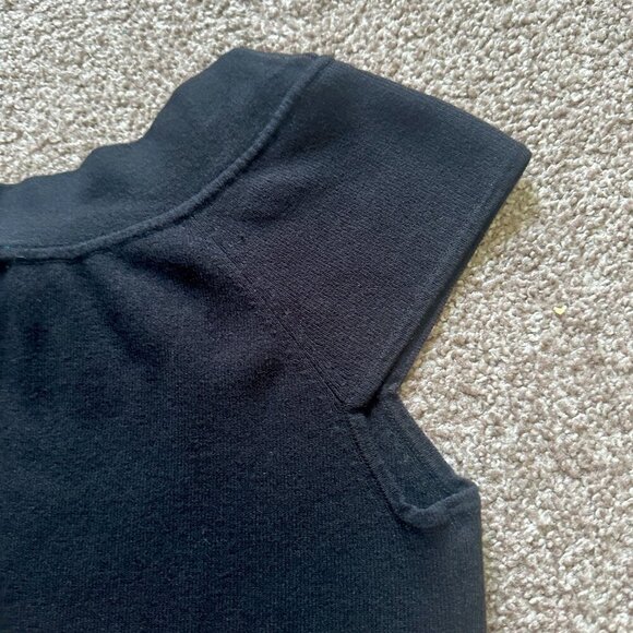 Ann Taylor Factory Black Knit Short Sleeve Shirt Women's Size Small Office Work - Picture 10 of 14
